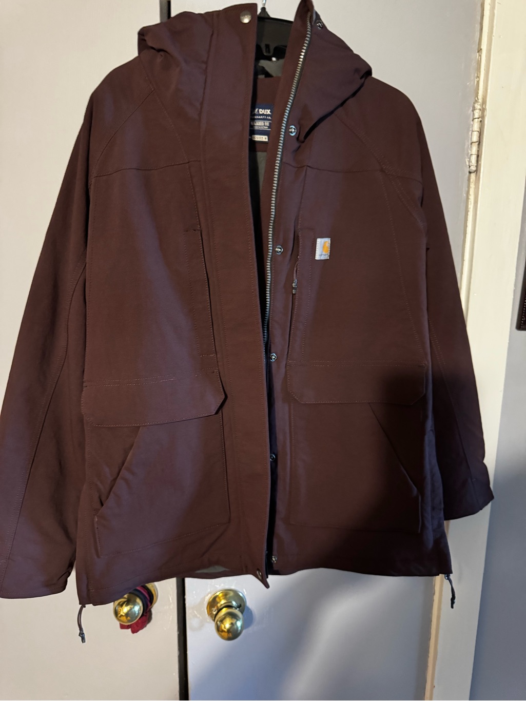 Carhartt Super Dux Insulated Rainproof Women’s Coat Size Small Nwot Plum Hood
